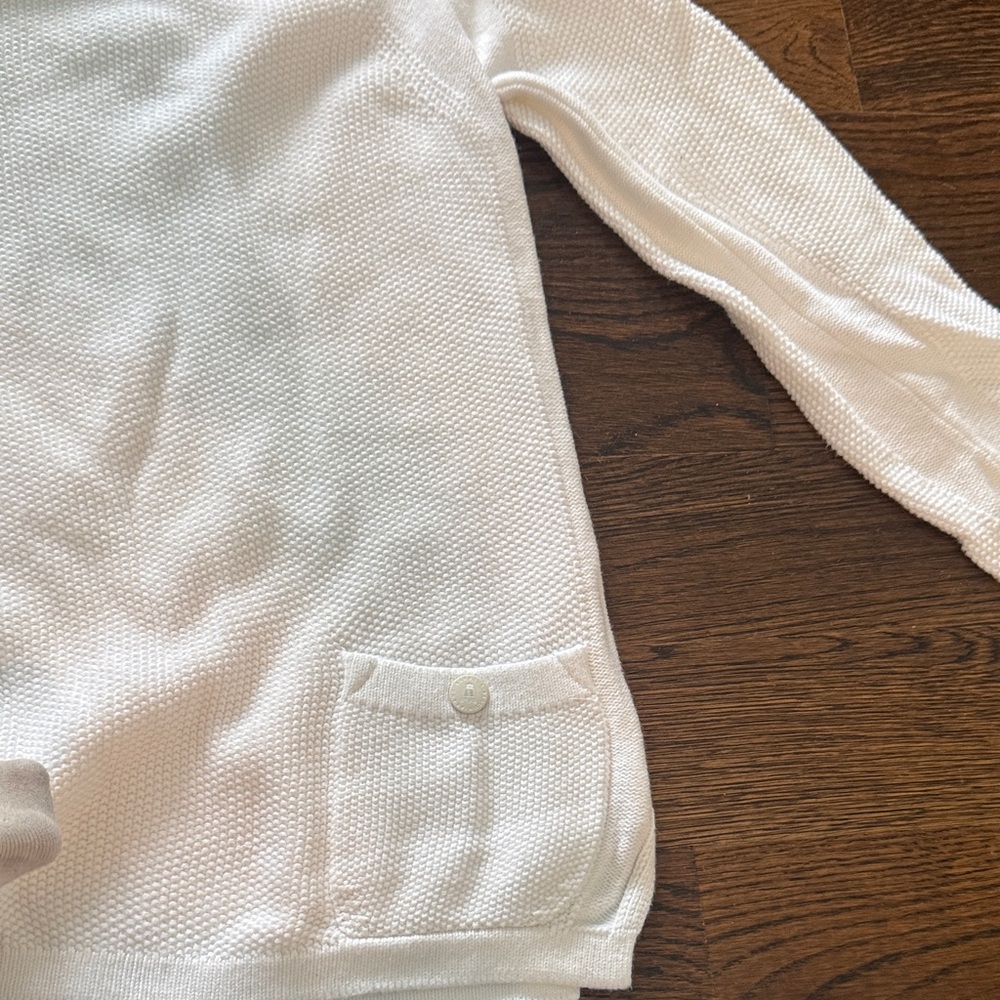 Barbour White Crew Neck Sweater - Picture 4 of 5